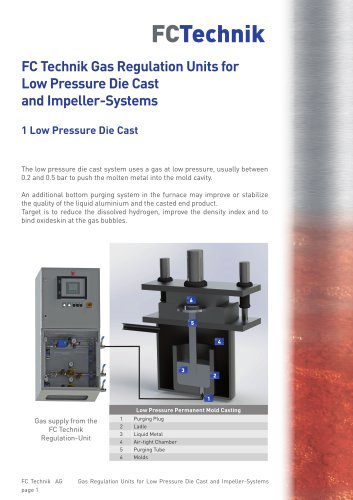 Gas Regulation Units for Low Pressure Die Cast and Impeller-Systems