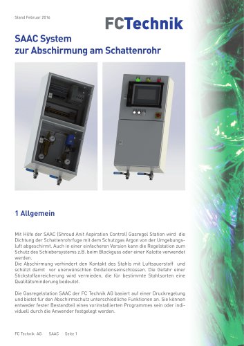 SAAC System zur Abschirmung am Schattenrohr