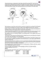 Gas in metal-expansion thermometers with  alarm contacts - 3