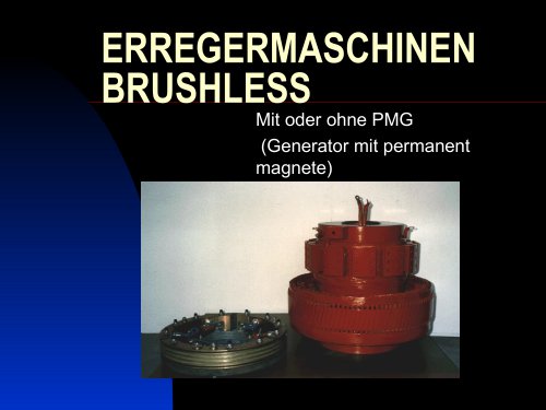 ERREGERMASCHINEN BRUSHLESS