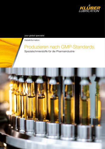 Pharmazeutische Industrie - Produzieren nach GMP-Standards