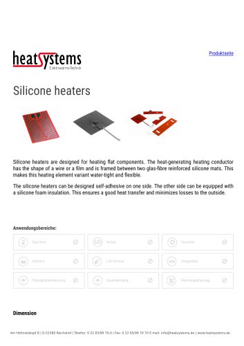 Silicone heaters