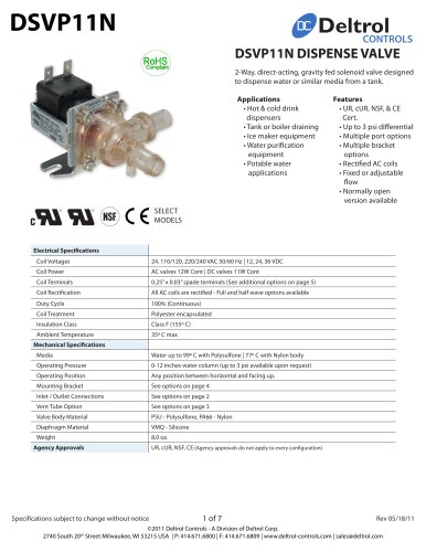 DSVP11N Dispense Valve