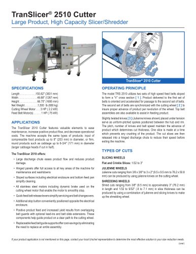 TranSlicer® 2510 Cutter