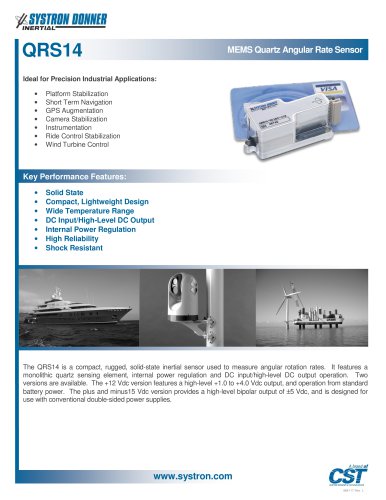 QRS14 Single-Axis Analog Gyroscope