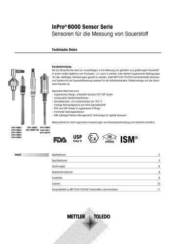 InPro&reg; 6000 Sensor Serie