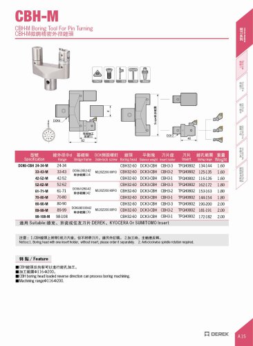 Pin-turning Tool for Finishing | Precision 0.01 mm | Range 13 - 715mm