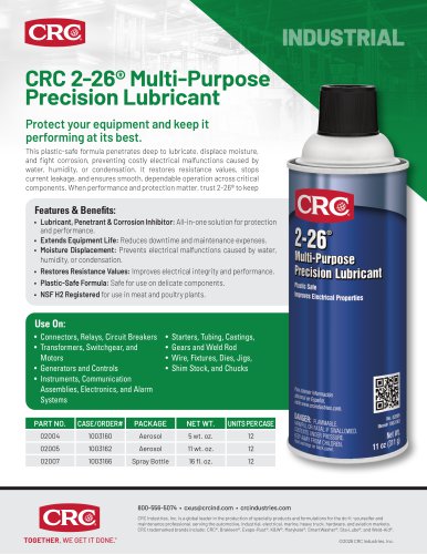 CRC 2-26&reg; Multi-Purpose Precision Lubricant