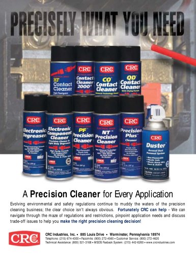 Electrical Precision Cleaners