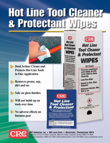 Hot Line Tool Cleaner &  Protectant Wipes