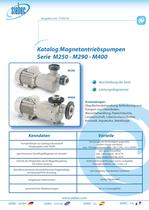 Der Katalog PUMPEN M250 bis M400