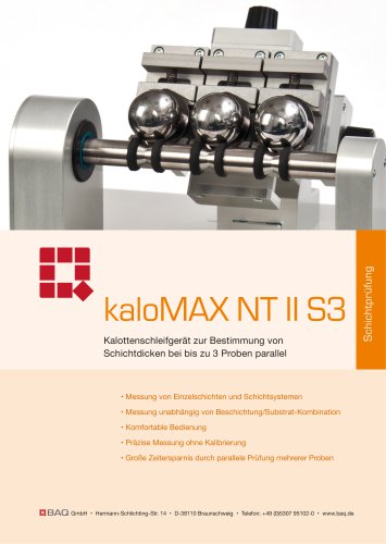 Calo Tester kaloMAX NT II S3