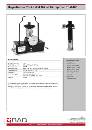 Magnetischer Rockwell Härteprüfer RBM-100