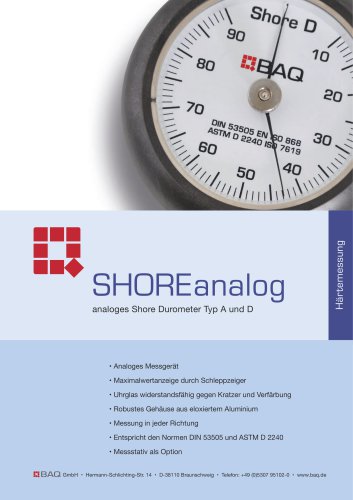 Shore Durometer SHOREanalog