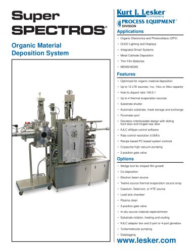 Super-SPECTROS 200 Organic Thin Film Deposition Systems