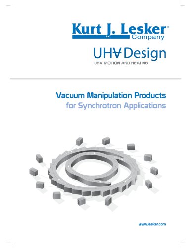 Vacuum Manipulation Products for Synchrotron Applications