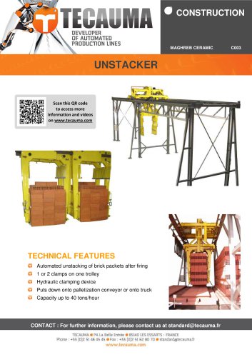 C003 Brick unstacker