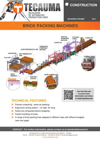 C011 High-rate packing machine for bricks