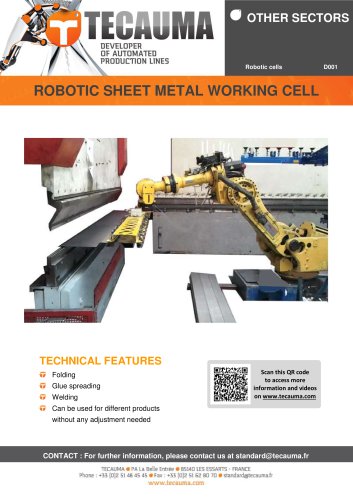 D001 Robotic sheet metal bending cell