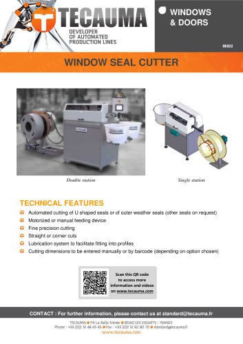 M002 Window seal cutting machine