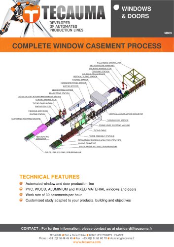 M009 Automatic production line for windows