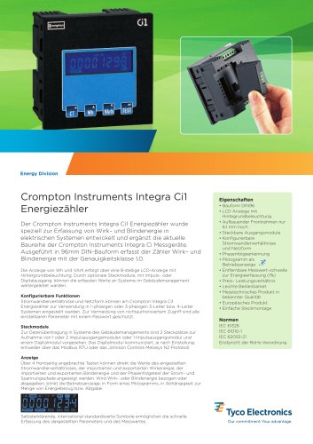 Crompton Instruments Integra Ci1 Energiezähler