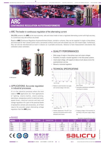 Product datasheet: ARC and NS series