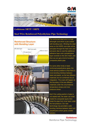 Goldstone Reinforced Polyethylene Pipe Extrusion Line SRTP for Water Supply 02