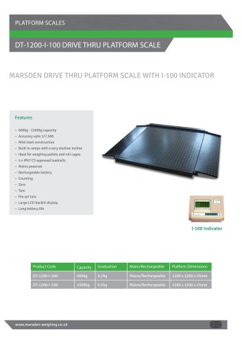 DT-1200-I-100 Drive Thru Platform