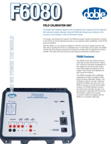 F6080 Field Calibration Unit