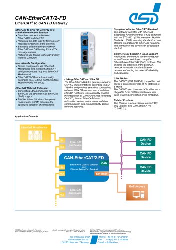 Data Sheet CAN-EtherCAT/2-FD
