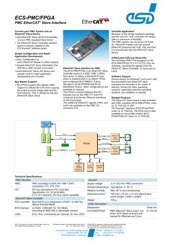 Data Sheet ECS-PMC/FPGA