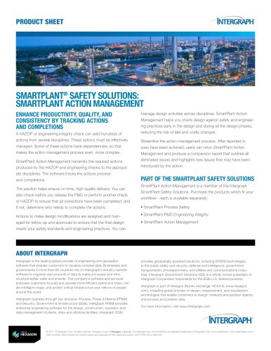 SMARTPLANT® SAFETY SOLUTIONS: