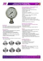 Hygienic Diaphrgm Seal Gauge TETROPRESS 300 + HYGIENIC SEAL