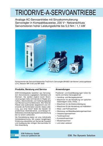 Analoge Servoantriebe: TrioDrive-A-Servoantriebe 