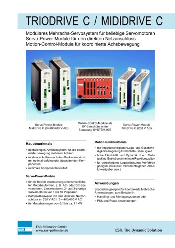 Mehrachs-Servosystem: TrioDrive C / MidiDrive C