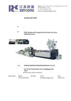 xinrong PE double wall corrugated pipe line
