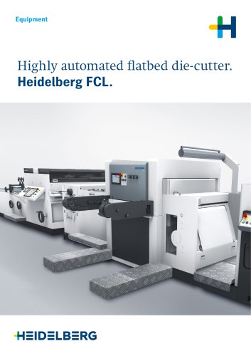 Highly automated flatbed die-cutter. Heidelberg FCL.