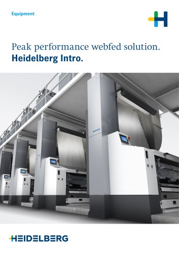 Peak performance webfed solution. Heidelberg Intro.