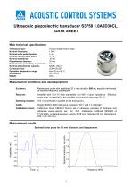 S3750– normal beam single-crystal transducer 1 MHz