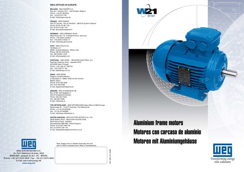 Drehstrom-Asynchronmotor mit Aluminiumrahmen 