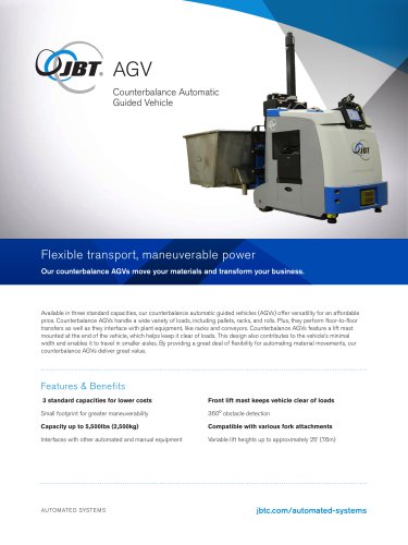 Counterbalance Automatic Guided Vehicle - CB series