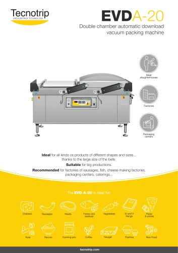 DOUBLE CHAMBER AUTOMATIC DOWNLOAD VACUUM PACKING EVDA-20