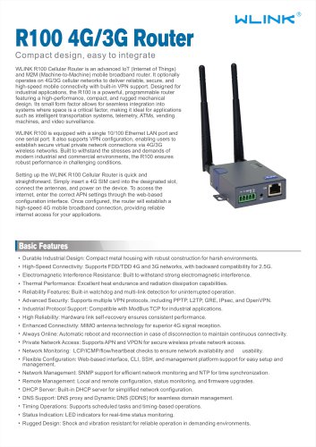 WL-R100 Series Industrial Router