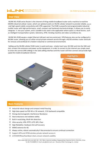 WL-R100 Series Industrial Router