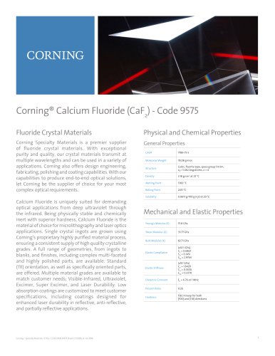 Corning® Calcium Fluoride (CaF2) - Code 9575