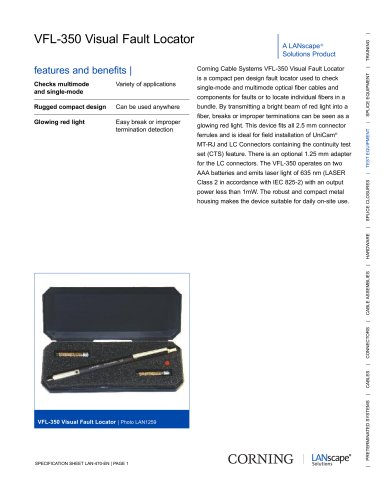 VFL-350 Visual Fault Locator