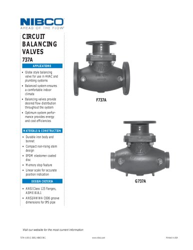 Flanged & Grooved Circuit Balancing Valve NPI