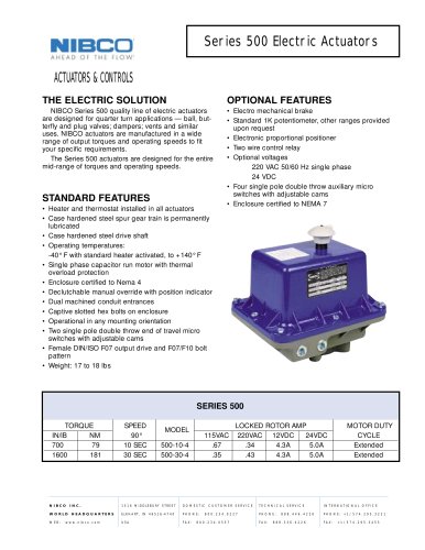 Series 500 Electric Actuators