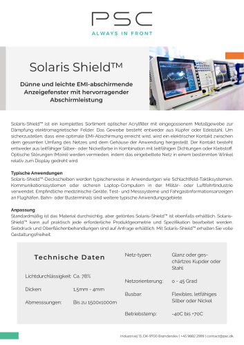 Solaris™ Shield – EMI-Abschirmung